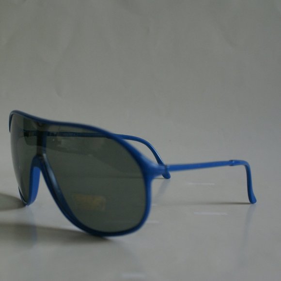 NWT Vintage 90's Crylon One Piece Polarized Sunglasses (Royal Blue) - Picture 3 of 5